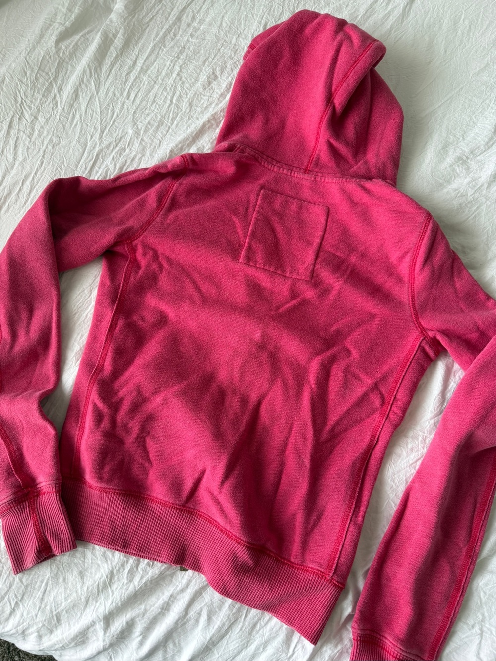 VINTAGE HOLLISTER Y2K Pink Zip Up Embroidered Long sleeve Jacket VTG Sz M - Picture 5 of 9